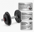 Mancuernas Premium de 10 kg  Acero antideslizante.